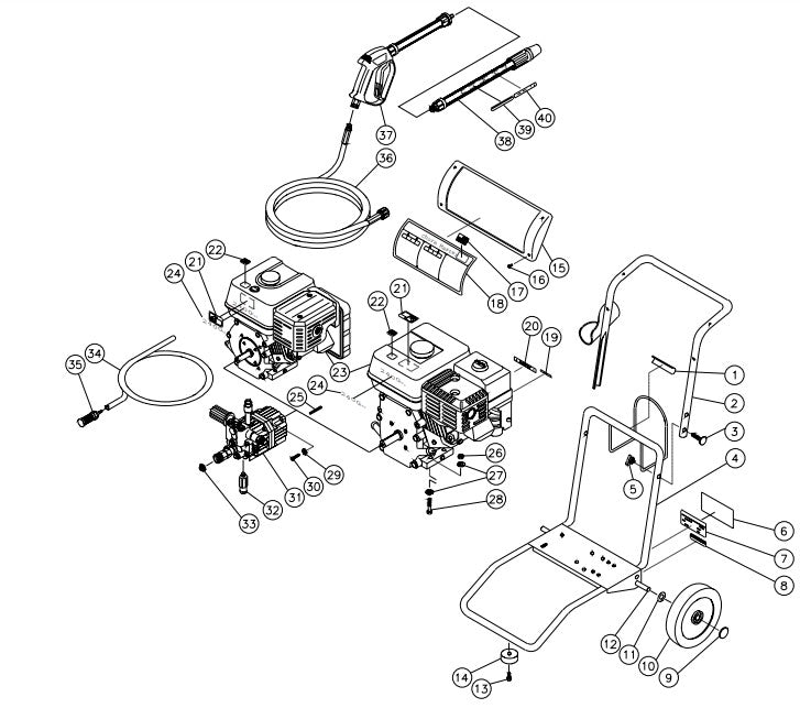 CM-2400-0MVC, CM-2403-0MHC (sn:215704-99999999) Frame assembly Parts by MiTM