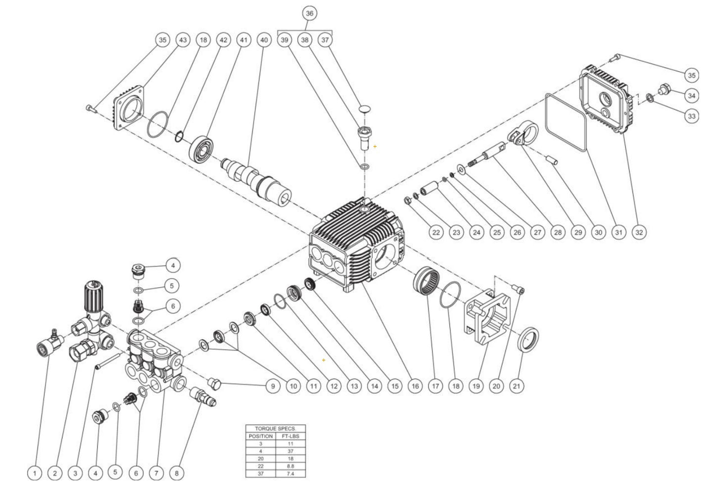 CM-3000-0MLB, CM-3000-0MLB-C, CM-3000-CMLB (sn:10731165-10817968), CM-3000-0MLB, CM-3000-0MLB-C, CM-3000-CMLB (sn:0-10731164) Pump assembly Parts by MiTM