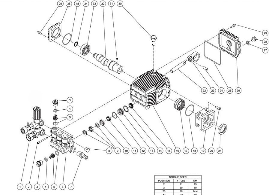 CM-3000-0MLB, CM-3000-0MLB-C, CM-3000-CMLB (sn:10817969-10845374), CM-3200-0MMB (sn:0-10845374) Pump assembly Parts by MiTM