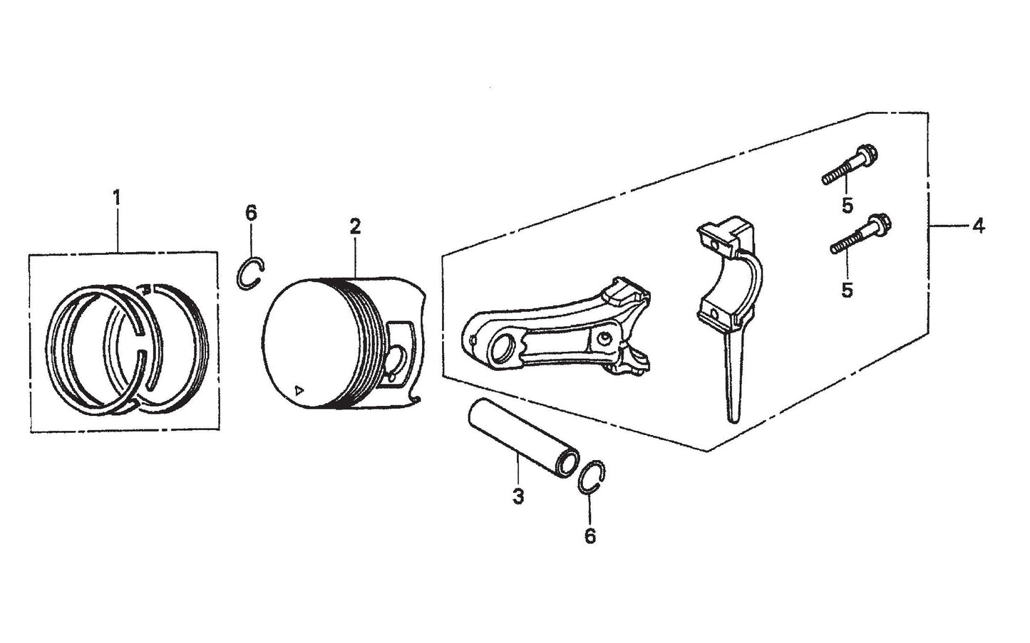 Piston Assembly Parts- STOW CMS-6S Honda GX160K1HX2