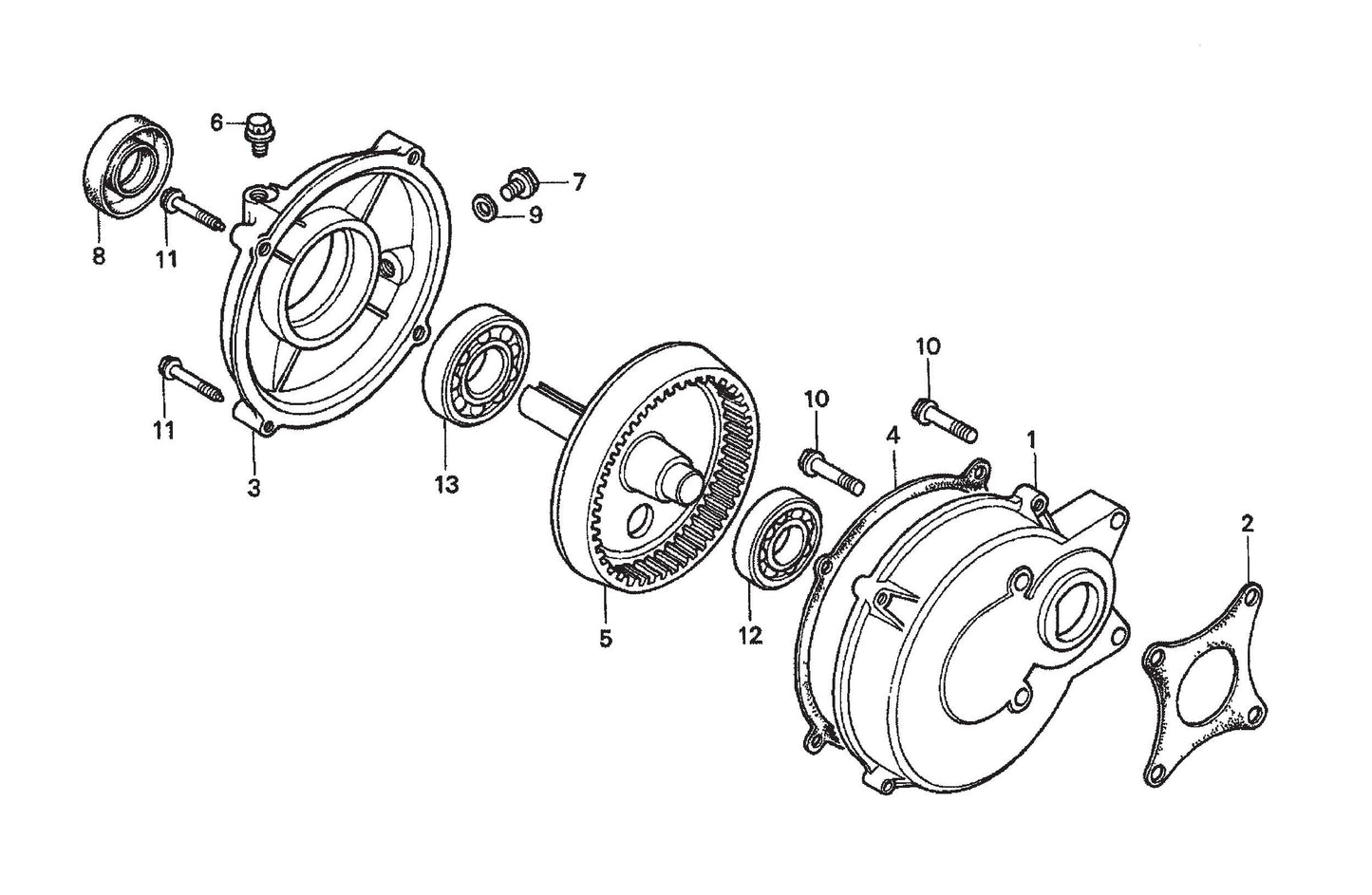 Gear Reduction Assembly Parts- STOW CMS-6S Honda GX160K1HX2