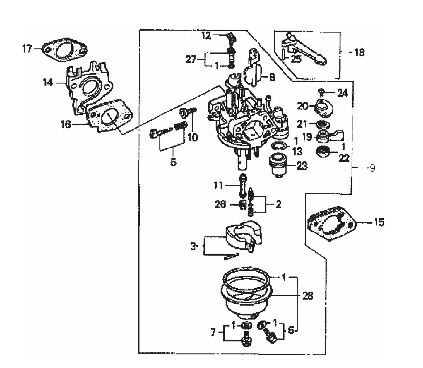 STOW CMS-6S Carburetor Assembly Parts