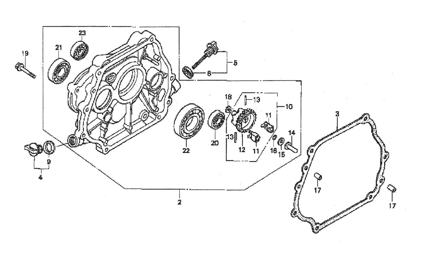 STOW CMS-6S Crankcase Cover Assembly Parts