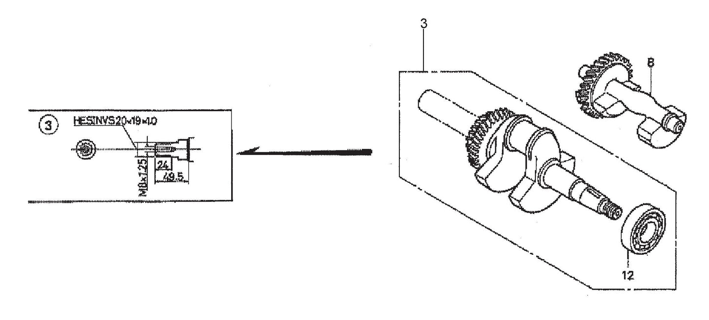 STOW CMS-6S Crankshaft Assembly Parts