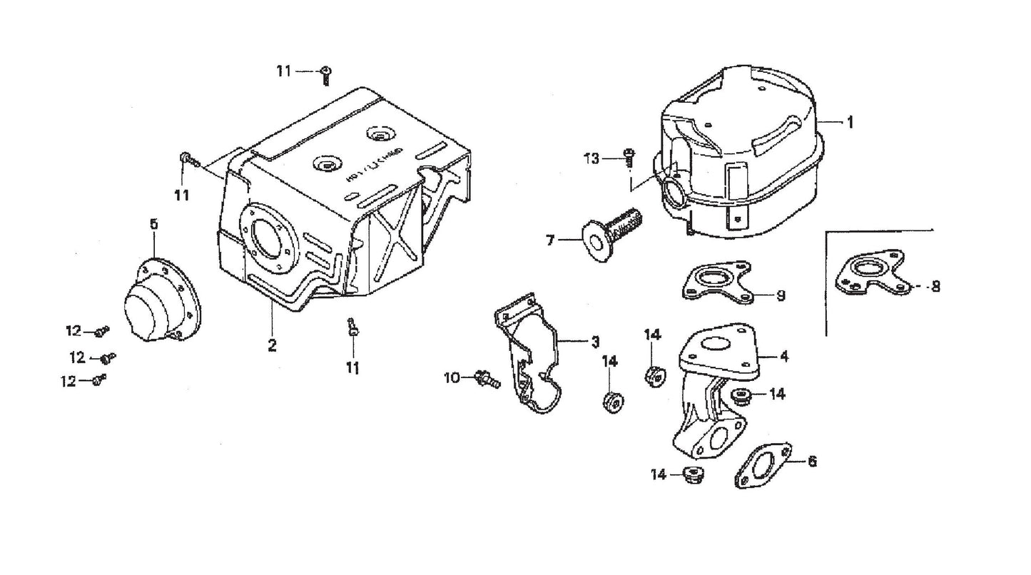 STOW CMS-6S Muffler Assembly Parts
