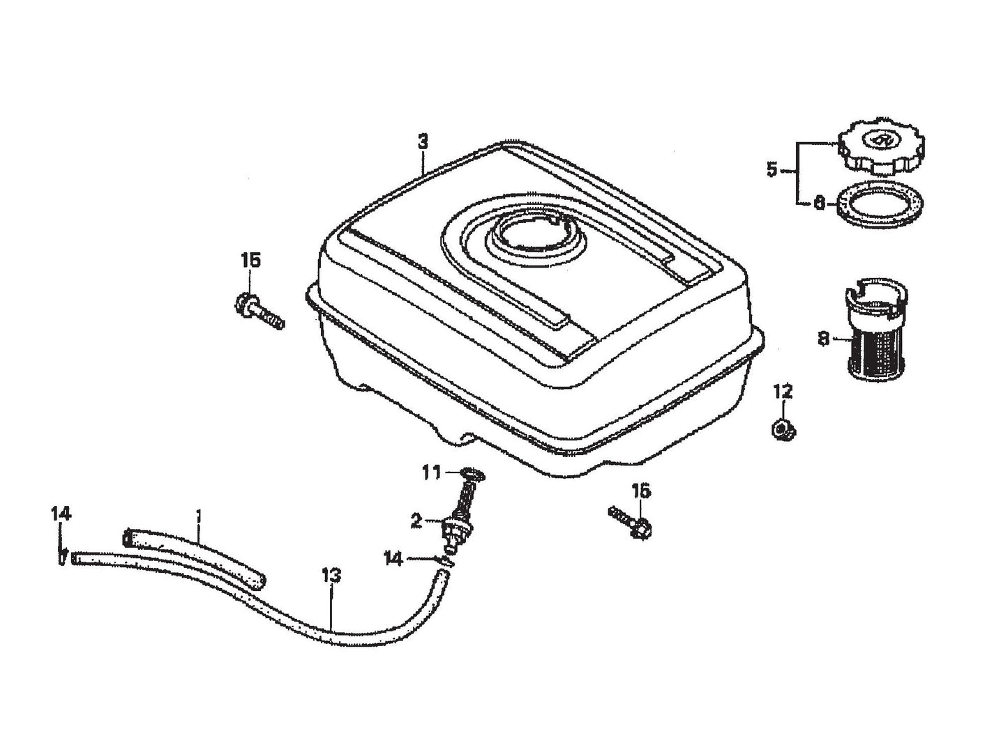 STOW CMS-6S Fuel Tank Assembly Parts