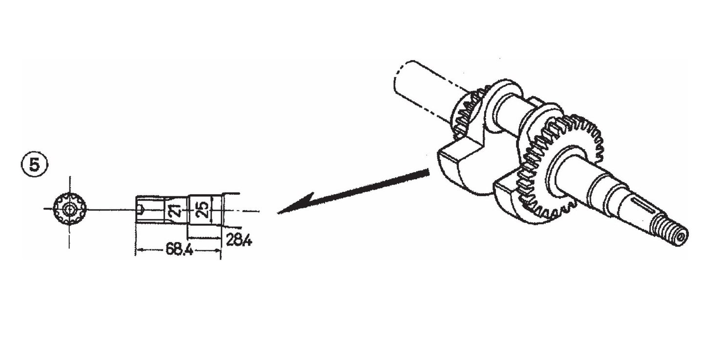 Crankshaft Assembly Parts- STOW CMS-6S Honda GX160K1HX2