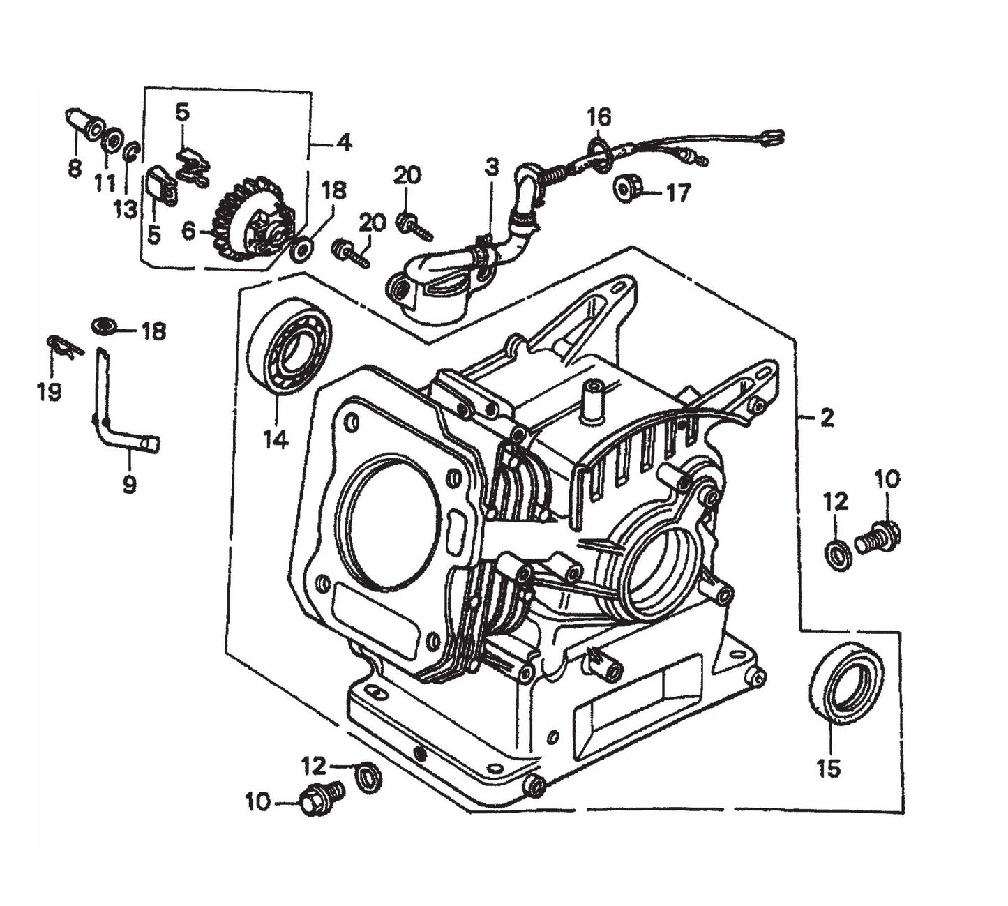 Cylinder Barrel Assembly Parts- STOW CMS-6S Honda GX160K1HX2