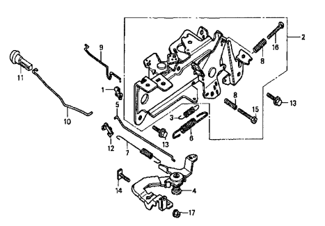GA97HE GA9.7HE—HONDA GX610K1VD/U1VD ENGINE —Control Assembly Parts By Multiquip