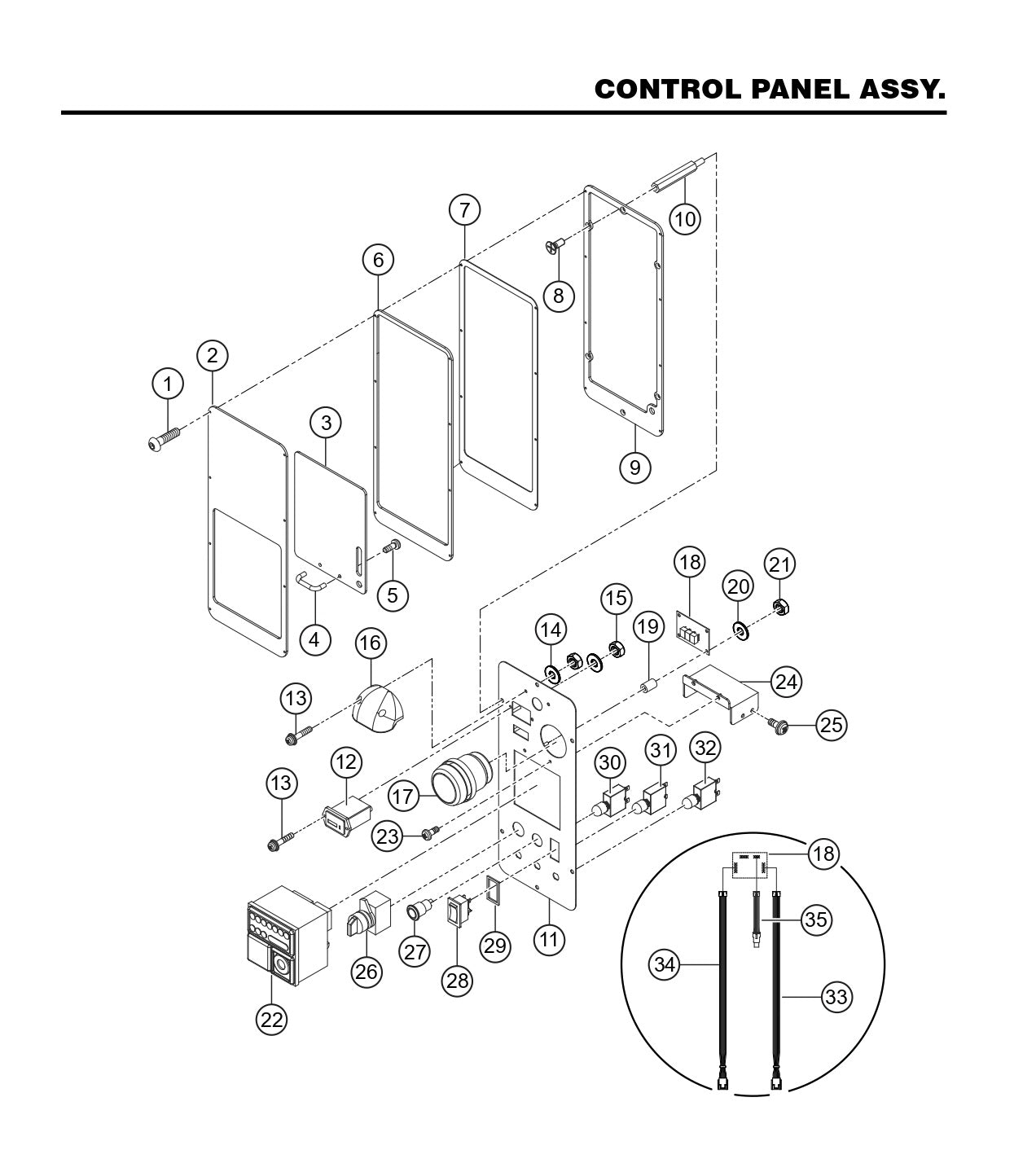 GBX GloBug Lighting System Control Panel Assembly Parts by Multiquip