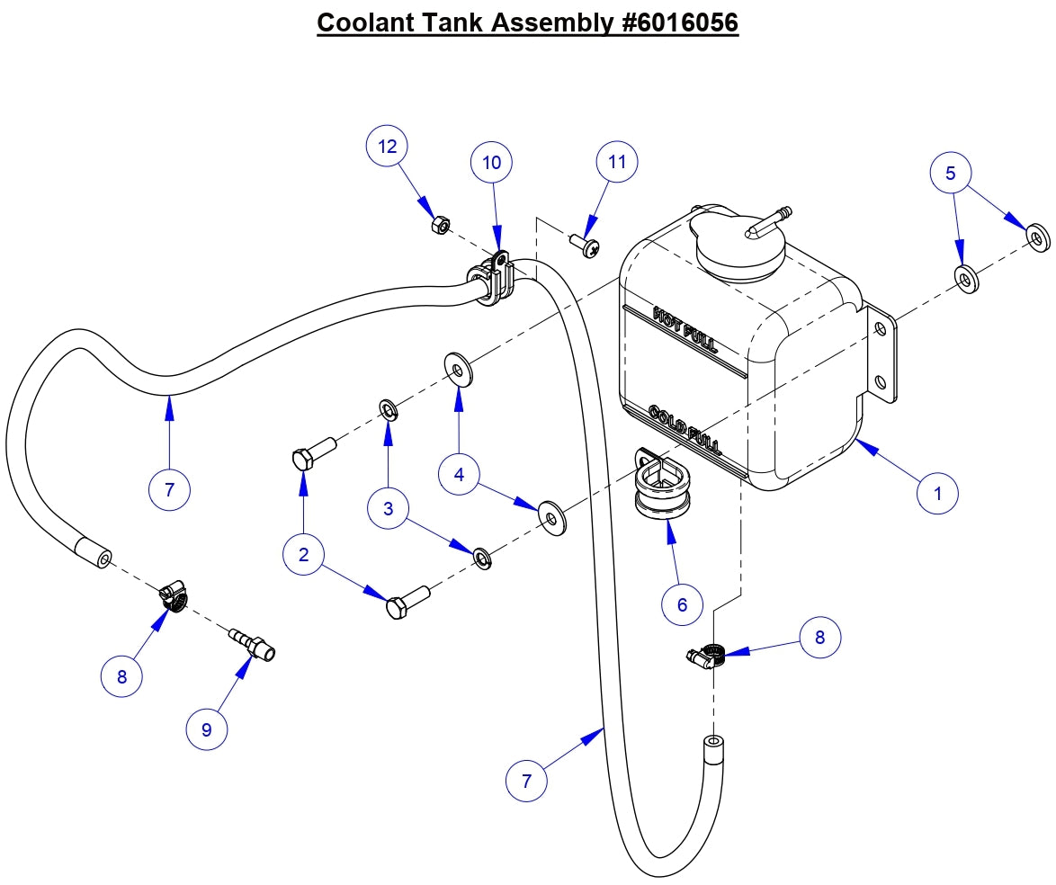 CC9074DK Coolant Tank Assembly Parts