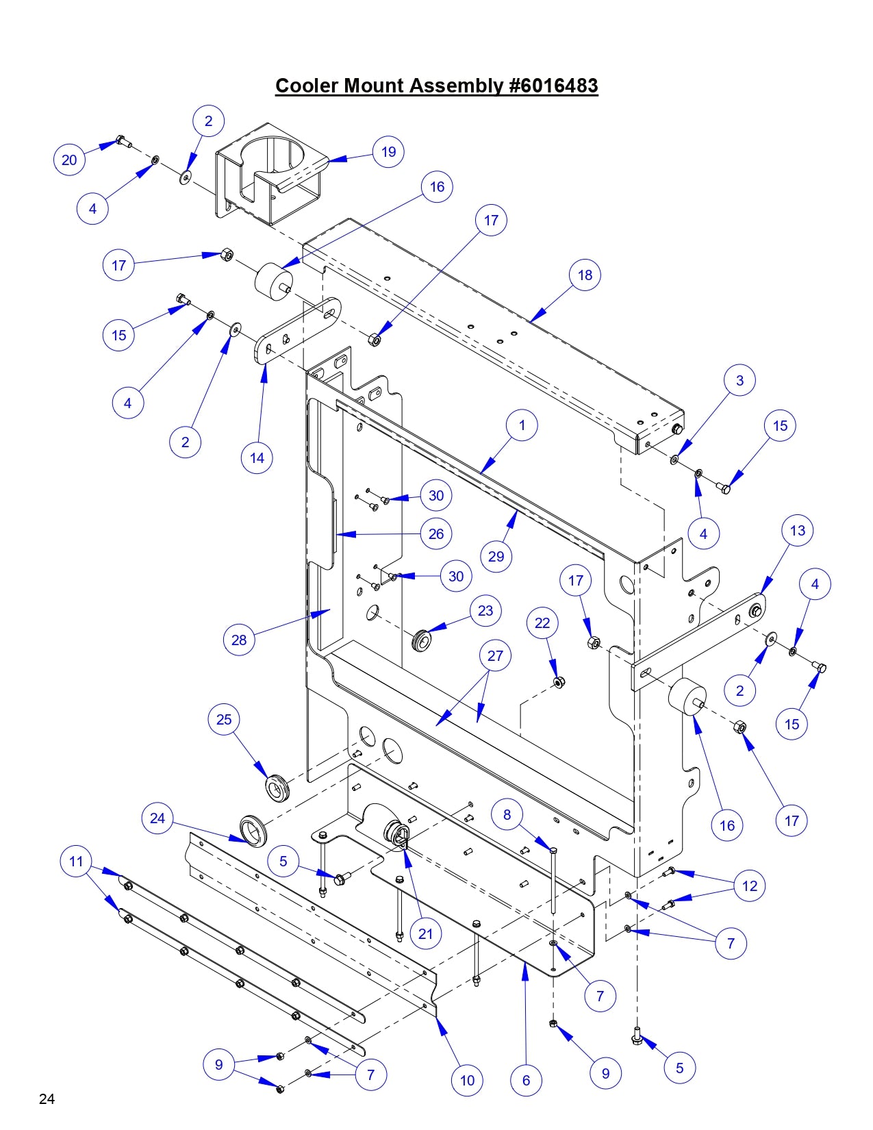 CC8574DD Cooler Mount Assembly