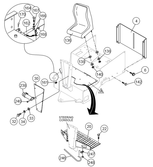 AR13HA Covers And Frame Articulation Lock Assembly Parts By Multiquip