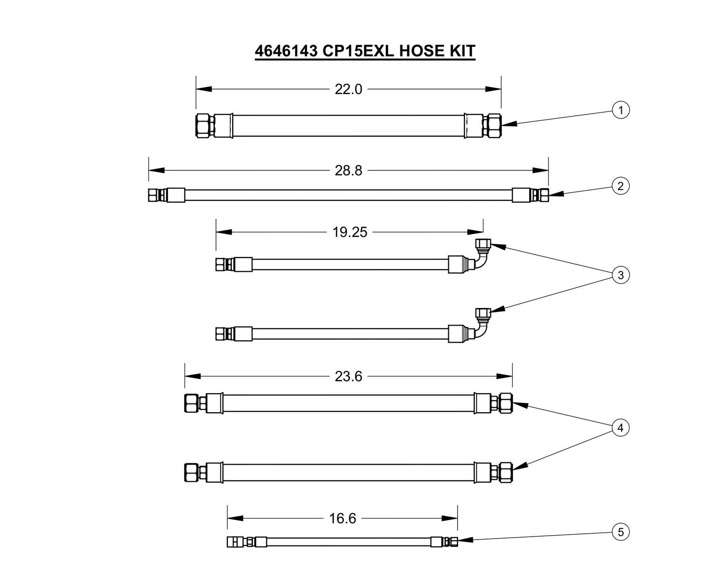 CP15EXL Hose Kit Assembly Parts