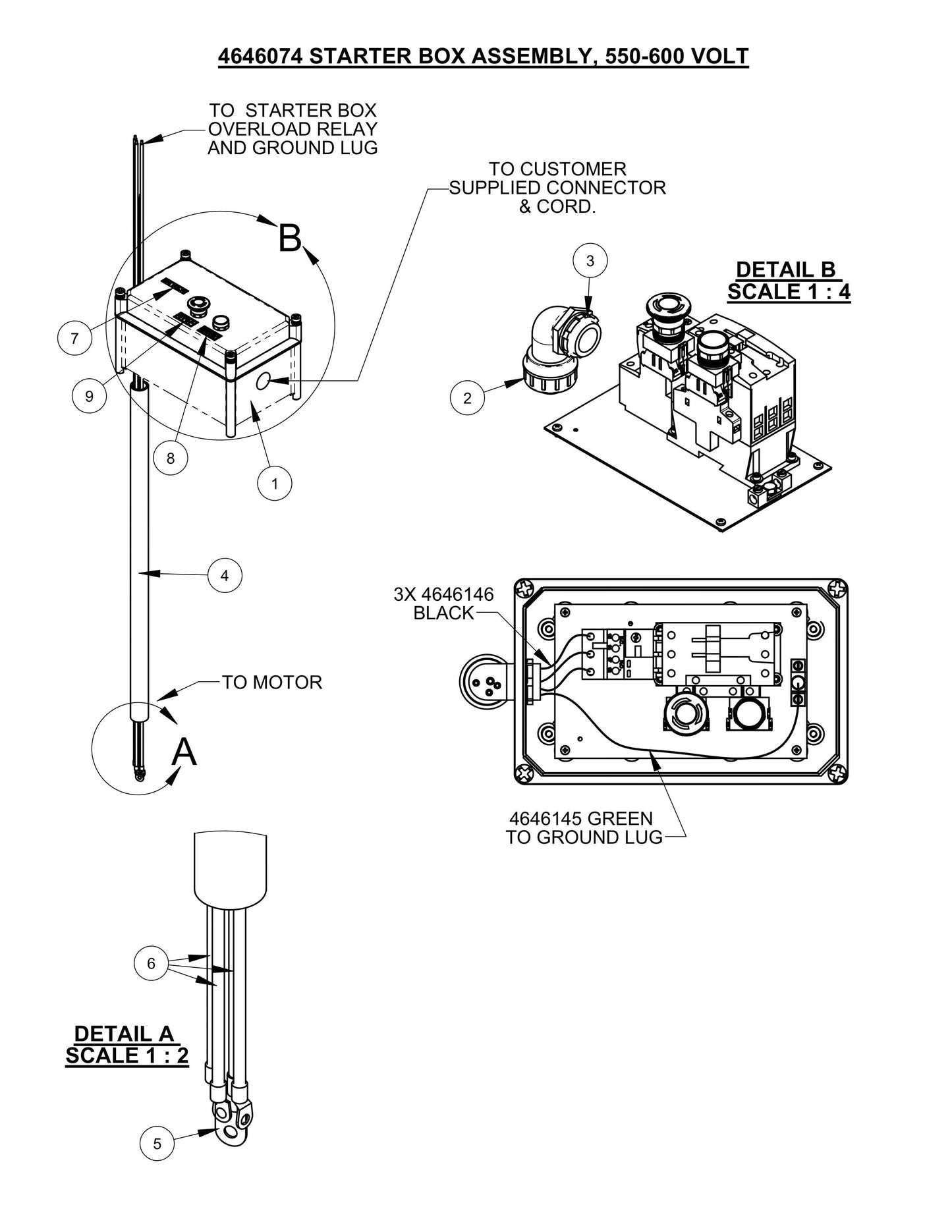 CP20EXL Starter Box Assembly, 550-600 Volt Parts