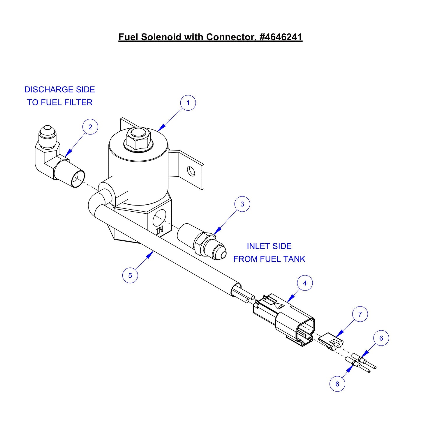 CP35BVXL Fuel Solenoid With Connector Assembly Parts