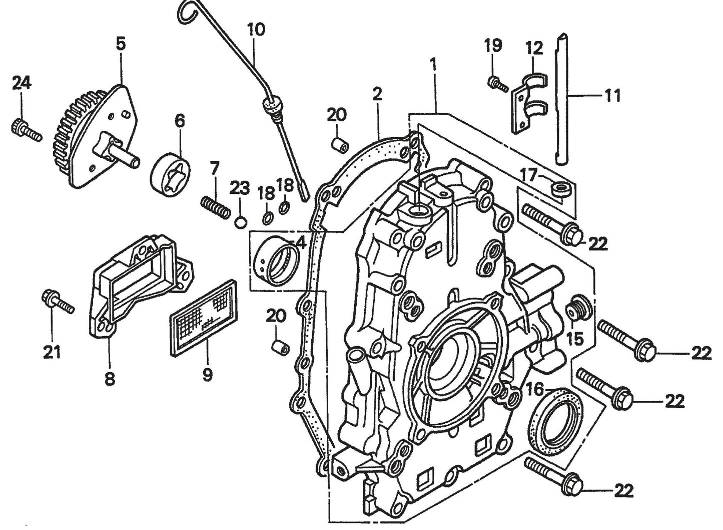 Honda GX620TXF2 Engine Crankcase Cover Assembly Parts For SP2 CE13H20 SCE13H20 SCE20H20 By Multiquip