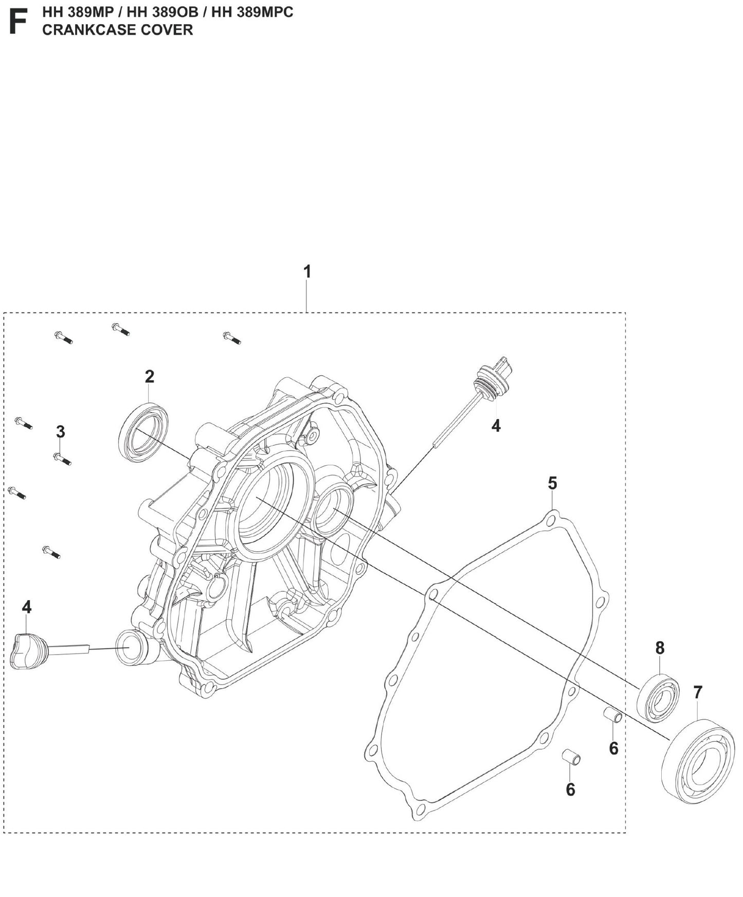 Crankcase Cover Parts For FS400 LV S By Husqvarna