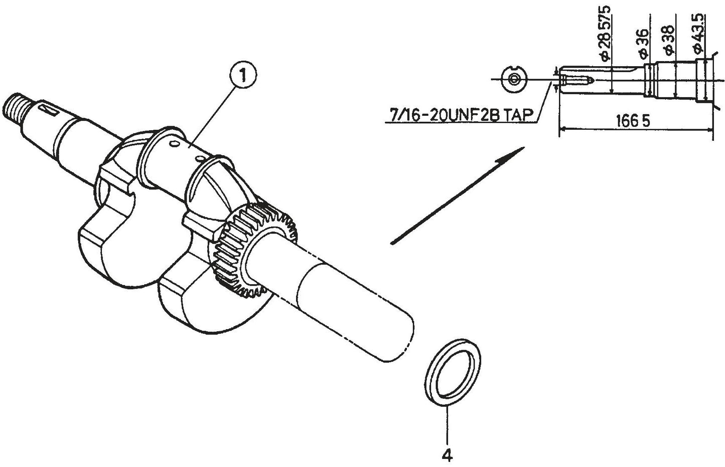Honda GX620TXF2 Engine Crankshaft Assembly Parts For SP2 CE13H20 SCE13H20 SCE20H20 By Multiquip