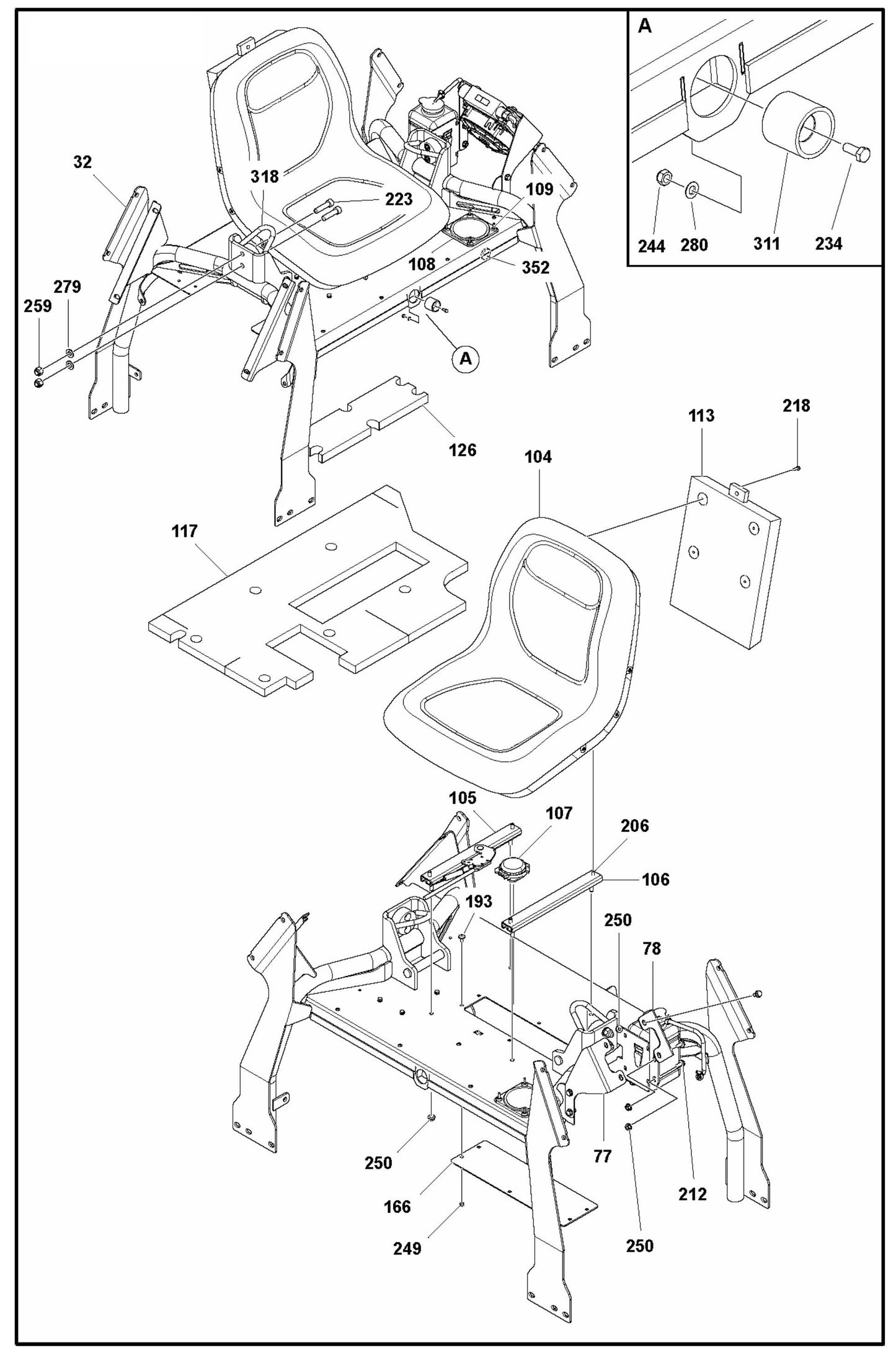 CRT 60 Seat Assembly Parts