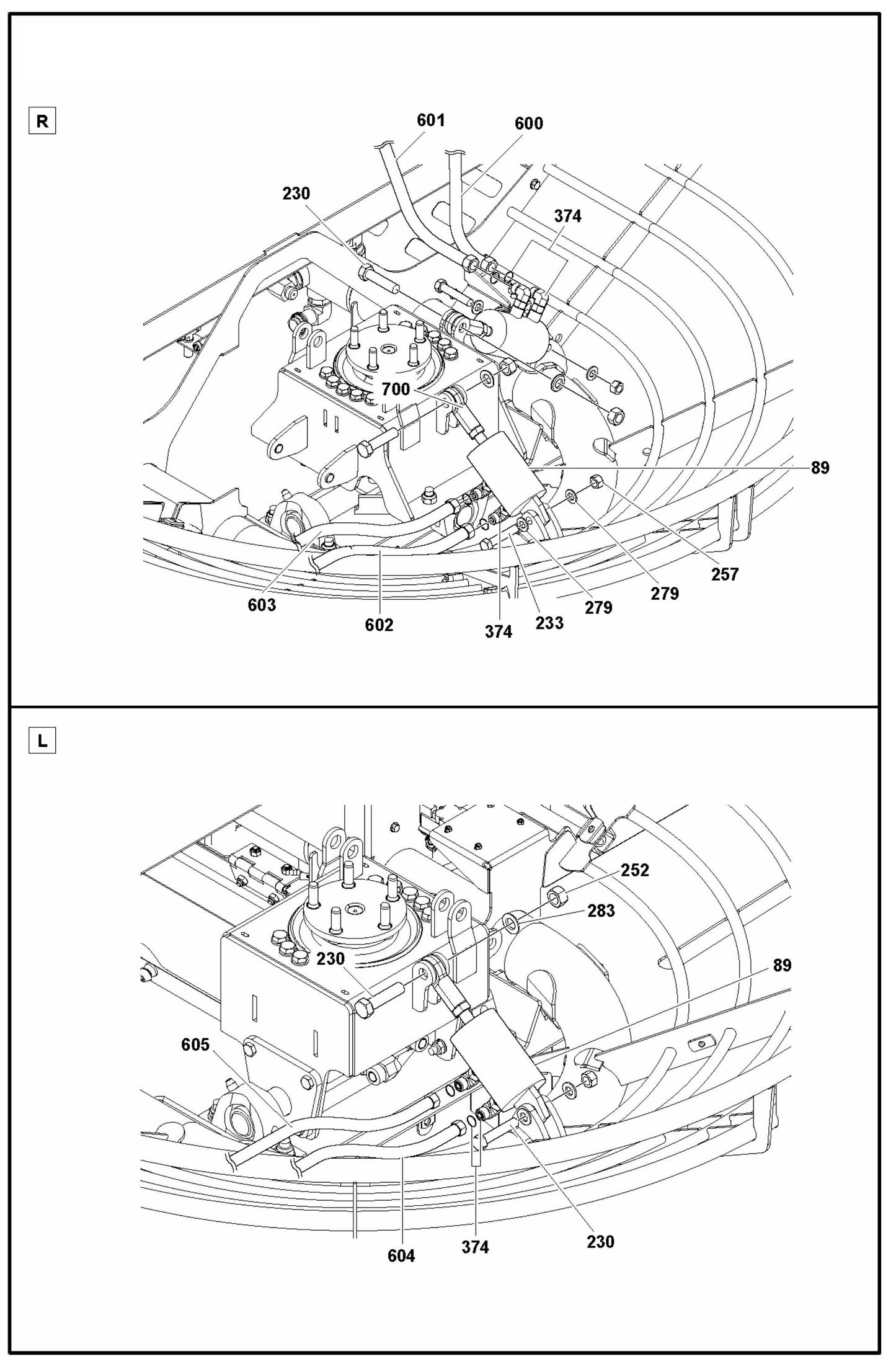CRT 60 Steering Hydraulic System Assembly Parts