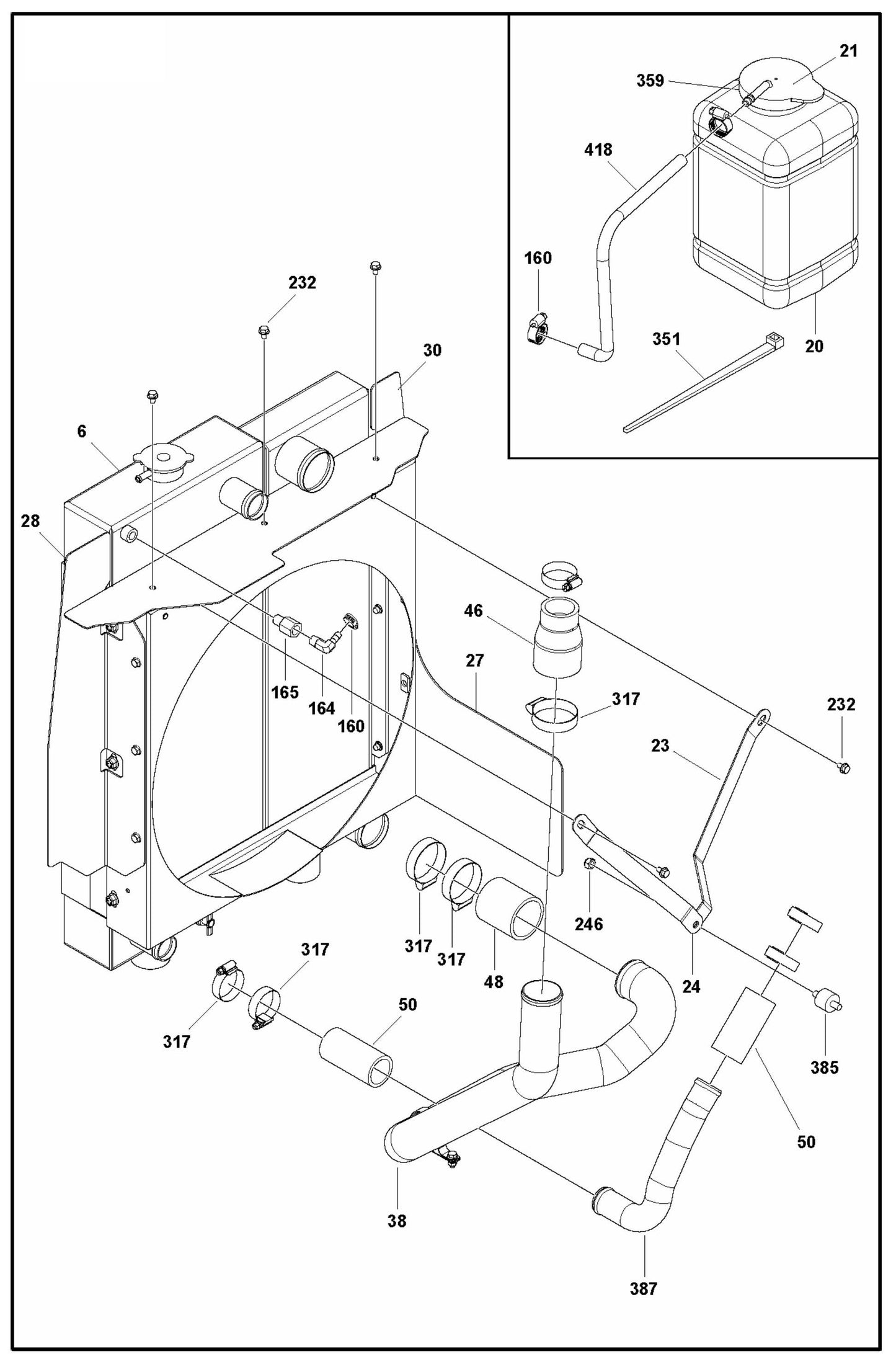 CRT 60 Radiator Assembly Parts