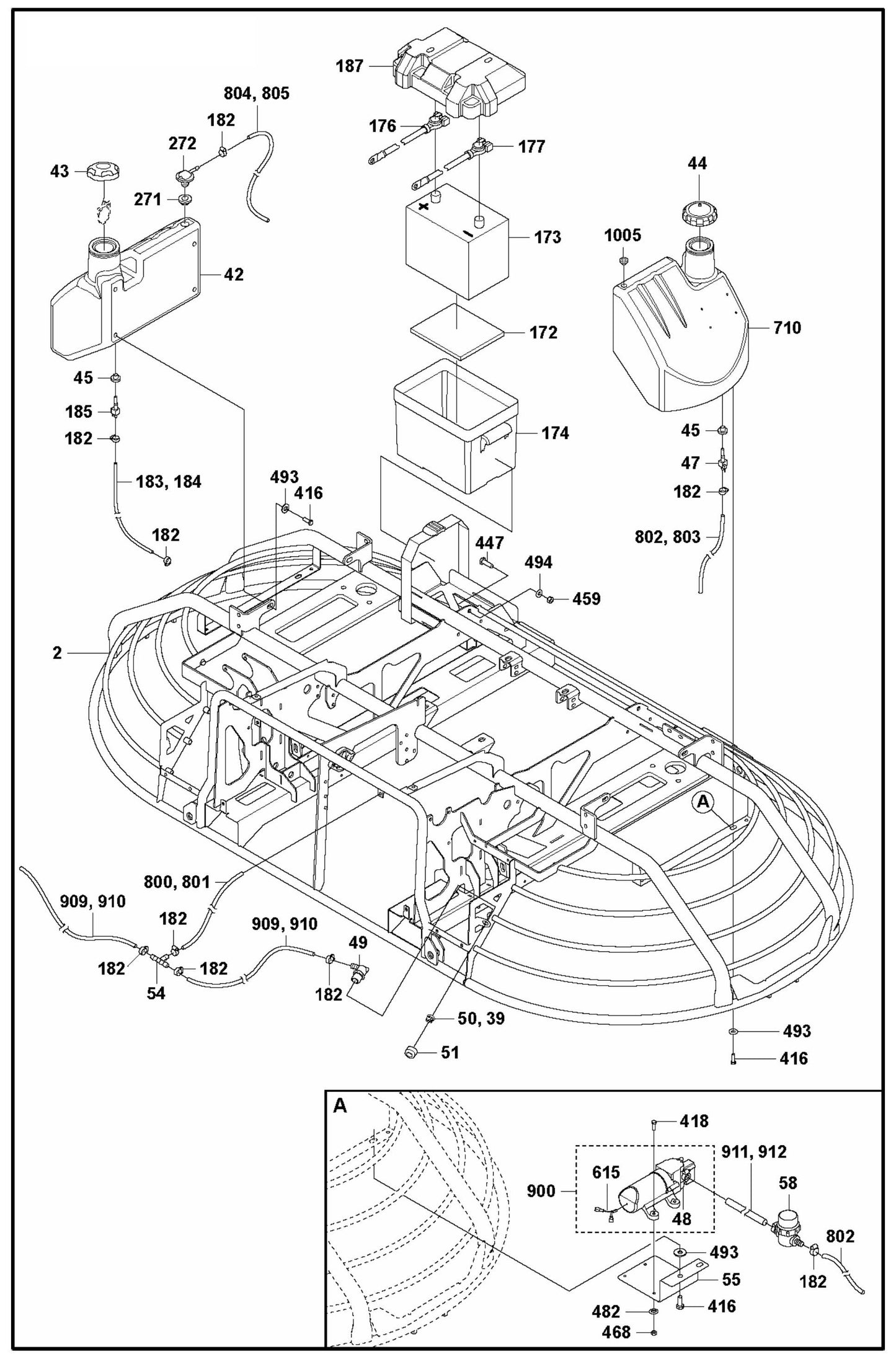 CRT 48 Tank Assembly and Battery Parts