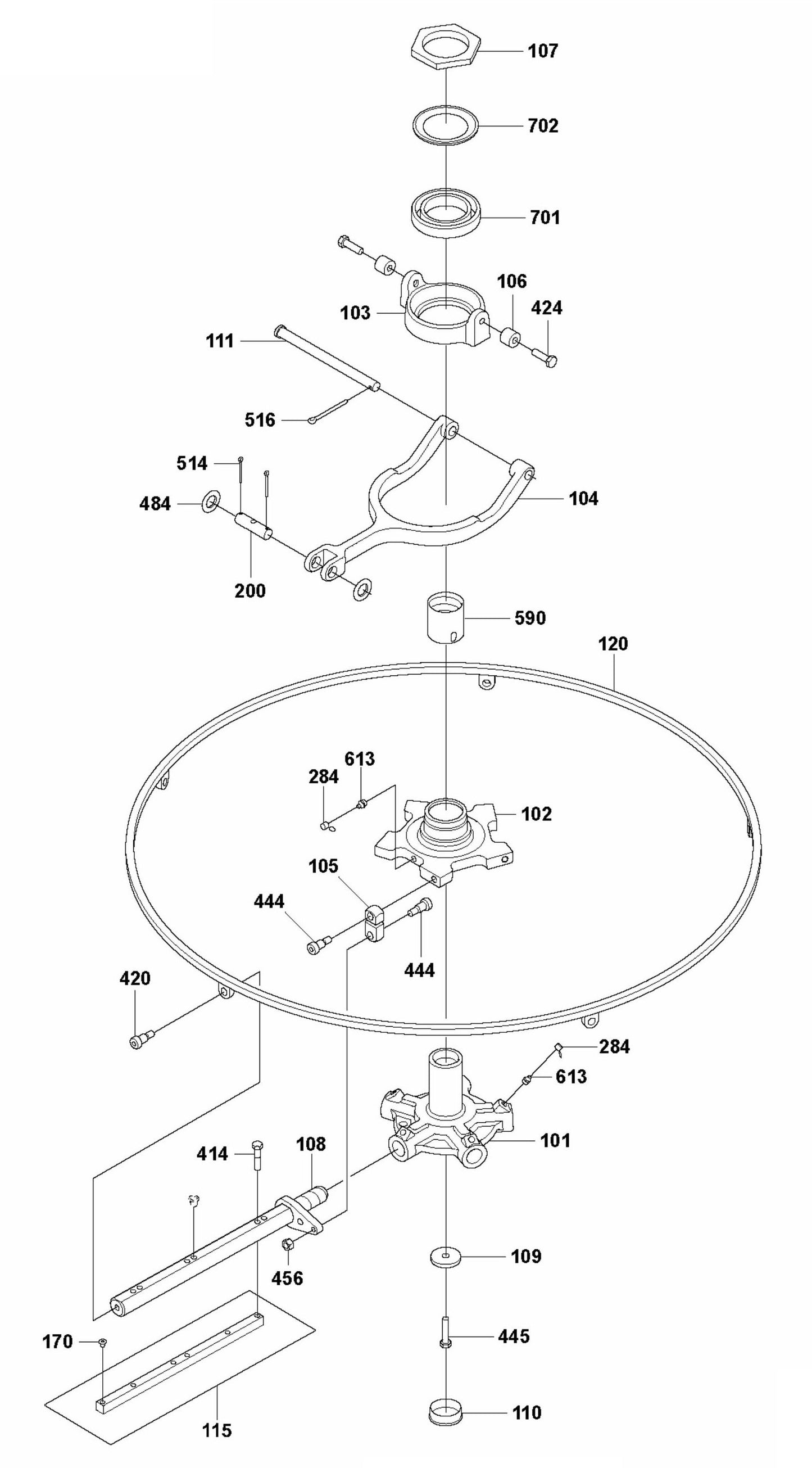 CRT 48 PS Blade Assembly, Right Parts