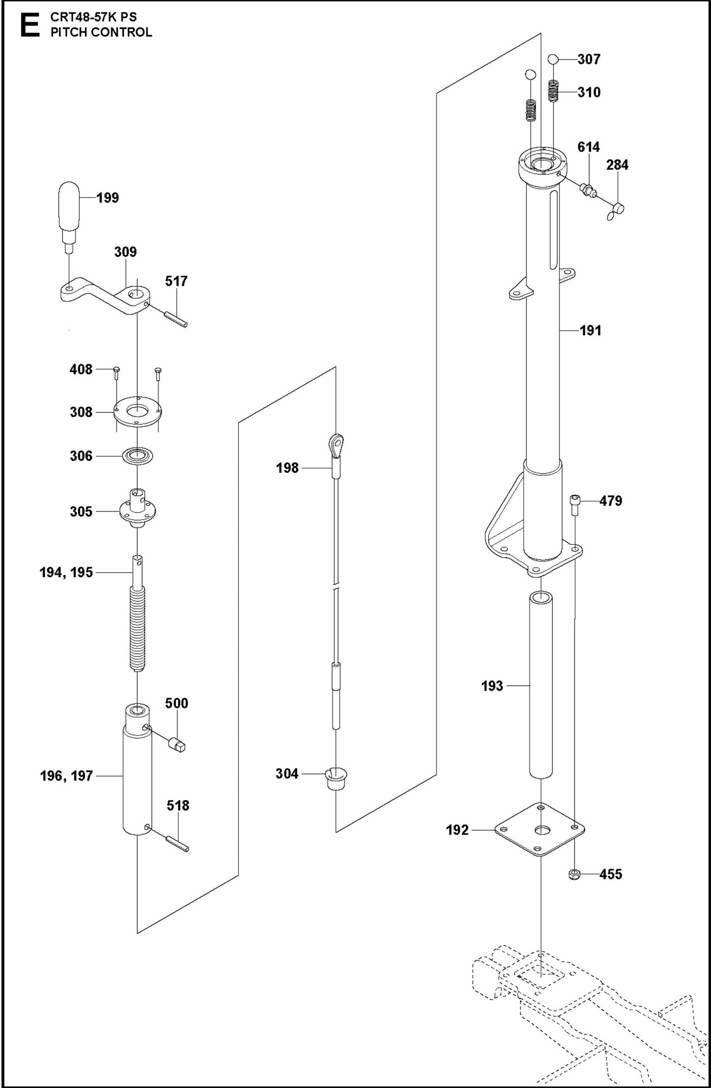 Pitch Control Assembly Parts For Ride On Trowel CRT 48 Diesel By Husqvarna