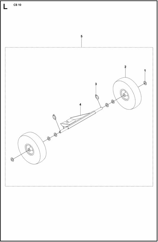 CS 10 Wheel Assembly-1 Parts