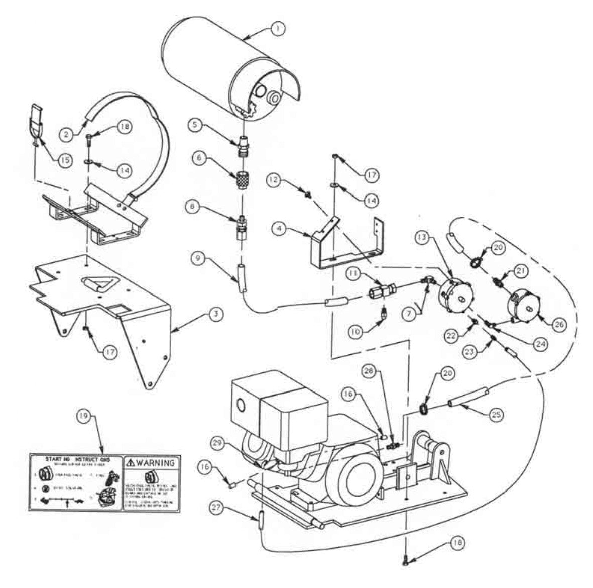 CS8GH Propane Conversion Assembly CS8 Crack Saw Parts By General Equipment