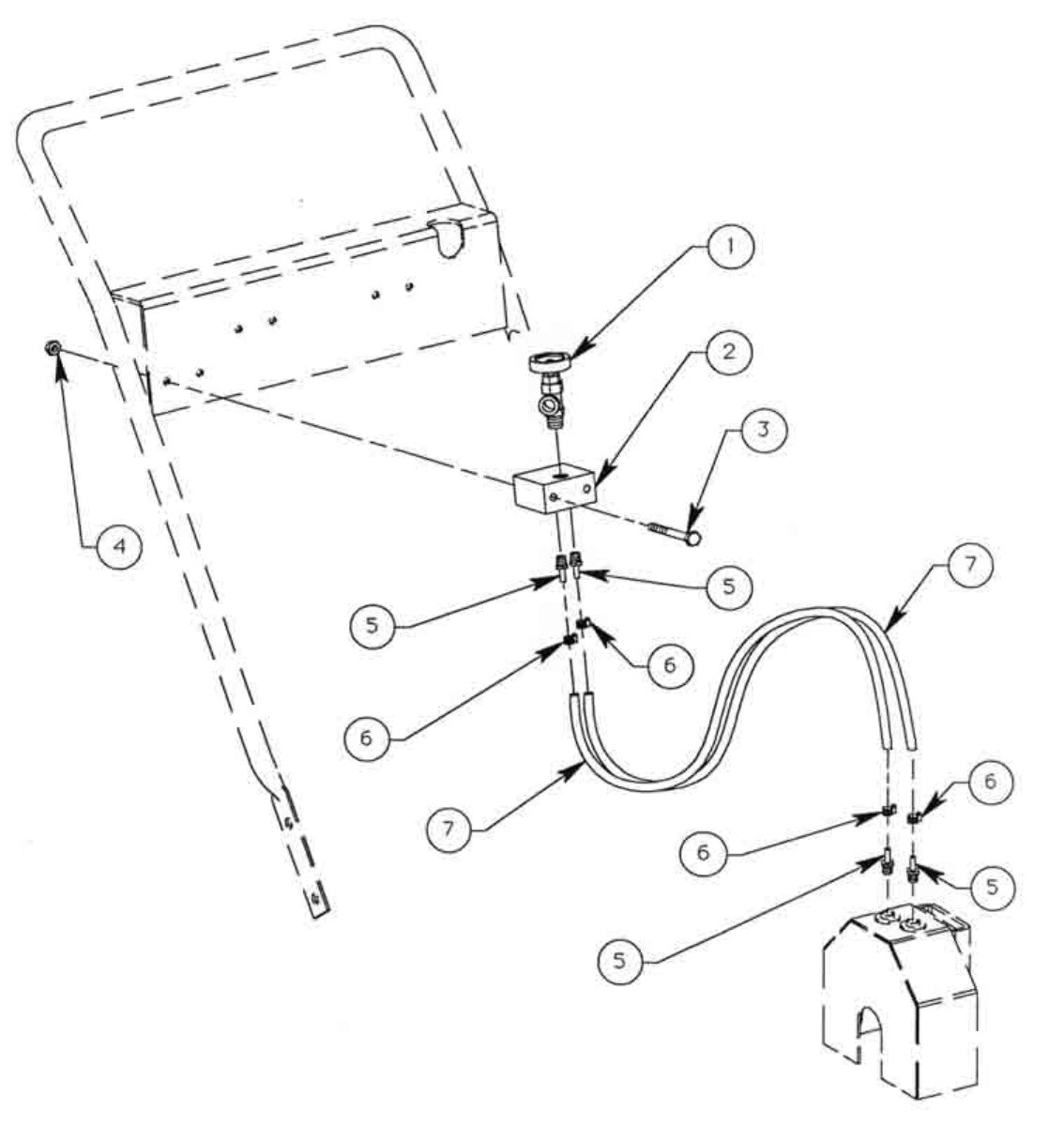 CS8GH Water Cutting Kit Assembly CS8 Series Crack Saw Parts By General Equipment