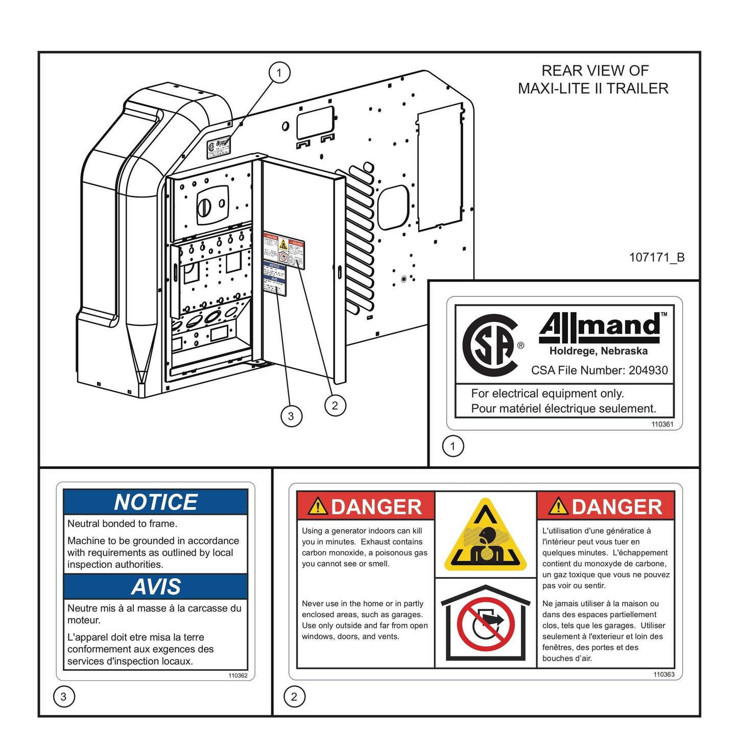 CSA Decals Parts By Allmand
