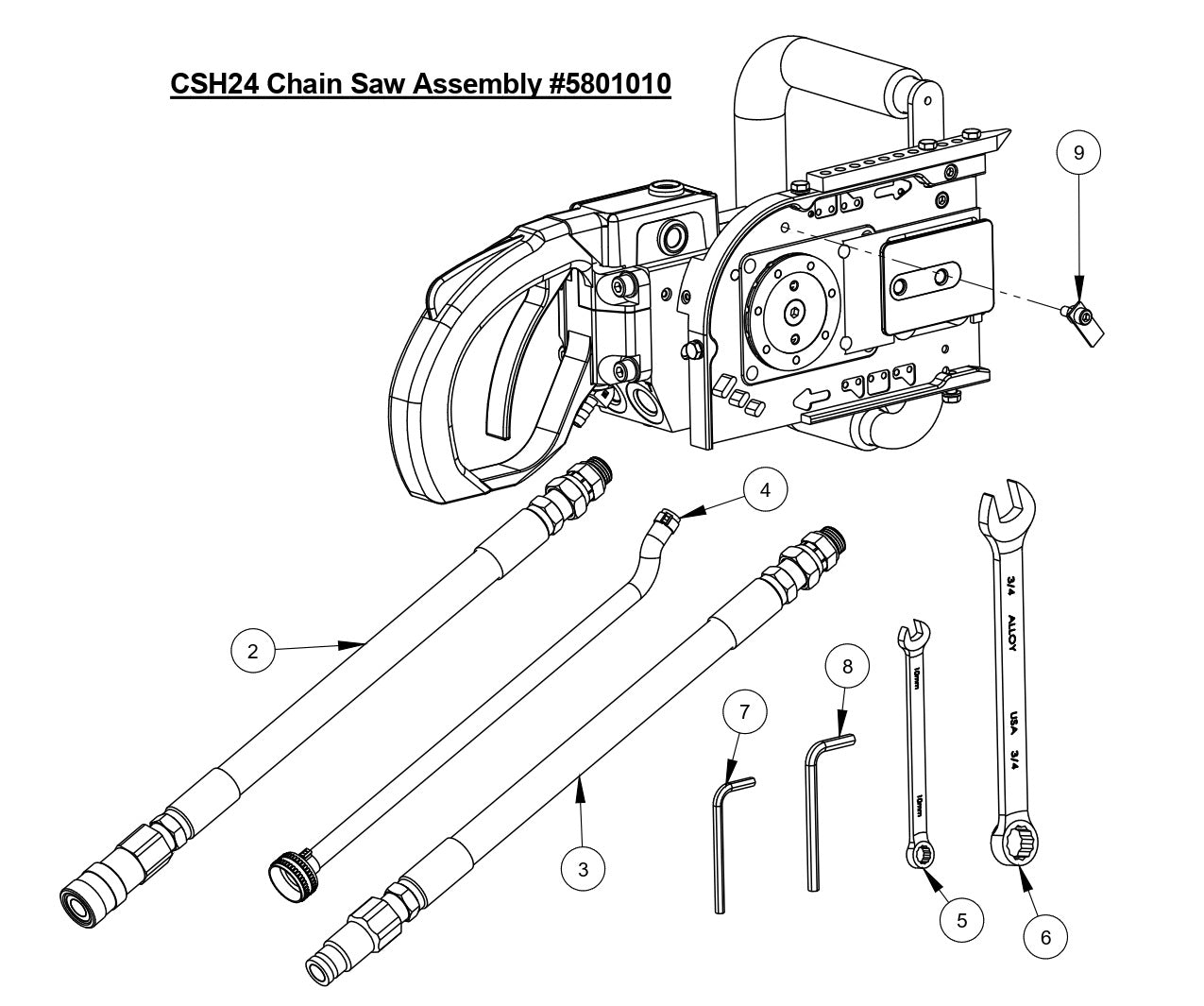 CSH24 Chain Saw Assembly Parts
