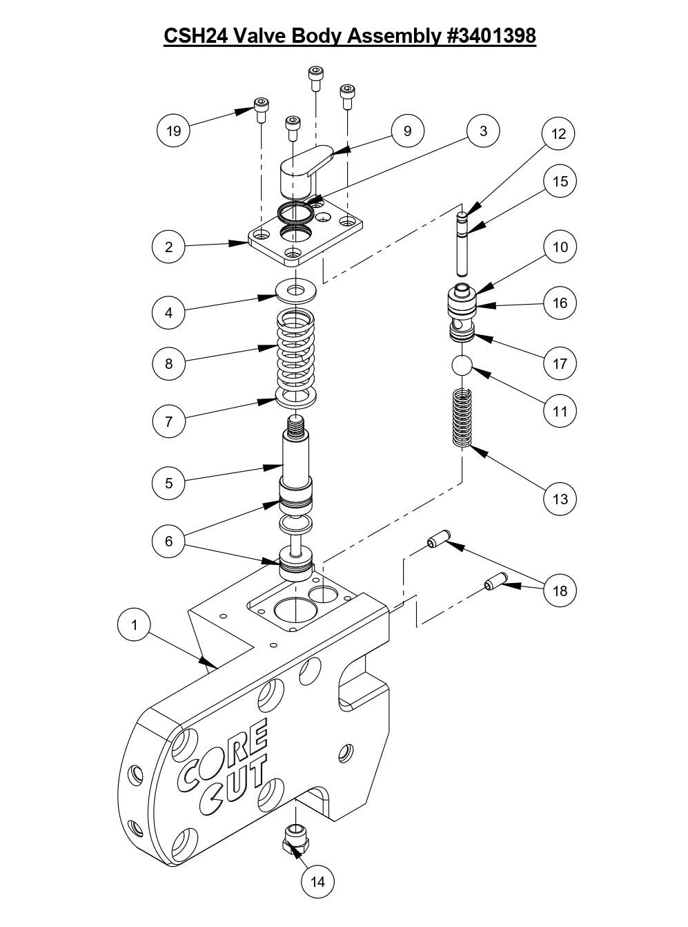 CSH24 Valve Body Assembly Parts