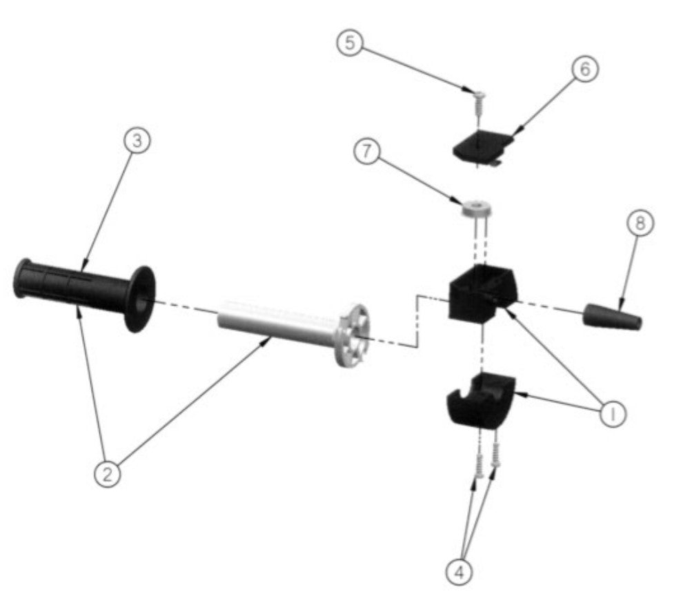 CTS Replacement Parts Diagram Plastic Body Series 314 Magura Throttle Control Assembly Parts by General Equipment