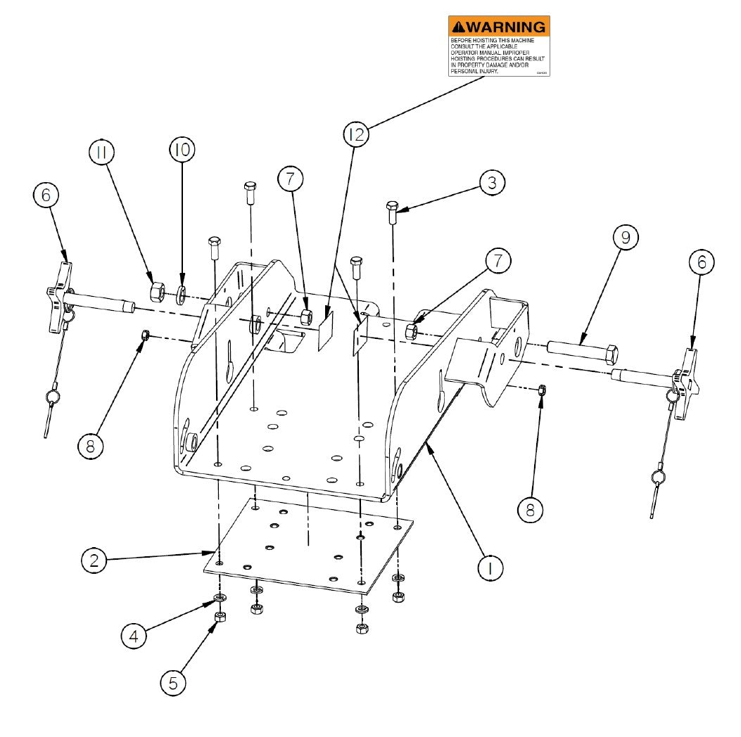 CTS Replacement Parts Diagram Upper Frame Assembly Parts by General Equipment