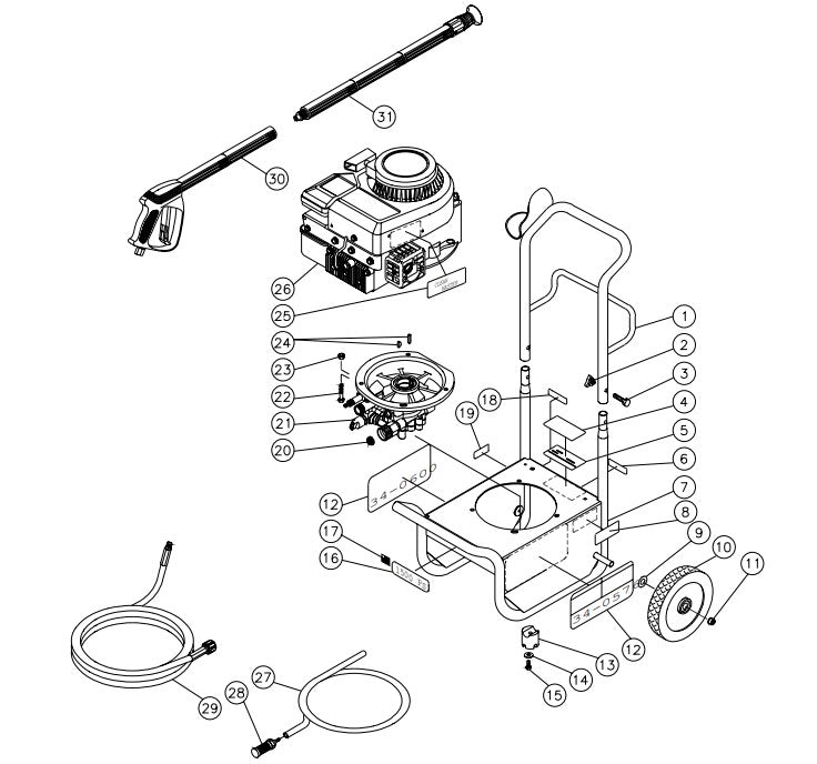 CV-1500-0MBC Frame Assembly Parts by MiTM