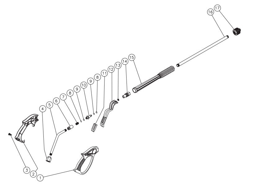 CV-1750-0MBC/1MBC, CV-1800-0MBH/0MTC, CV-2000-0MTC/MBC, CV-2100-0MBC/0MHC, CV-2300-0MBC, CV-2400-1MHC/1MIC Gun And Wand Assembly Parts by MiTM