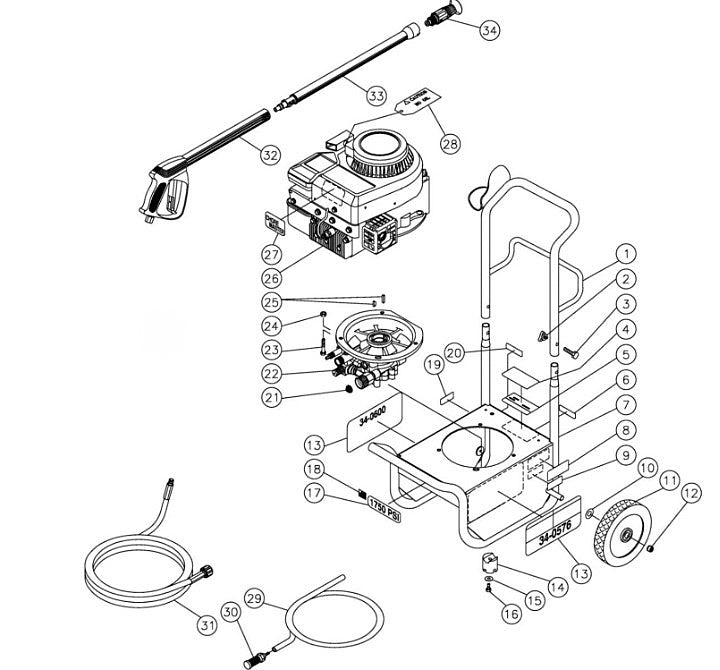 CV-1750-1JBC Frame Assembly Parts by MiTM