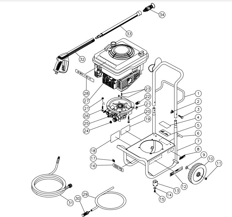 CV-2000-1CBC Frame Assembly Parts by MiTM
