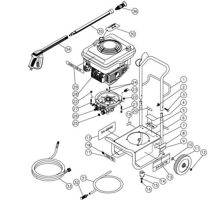 CV-2000-1JBC Frame Assembly Parts by MiTM