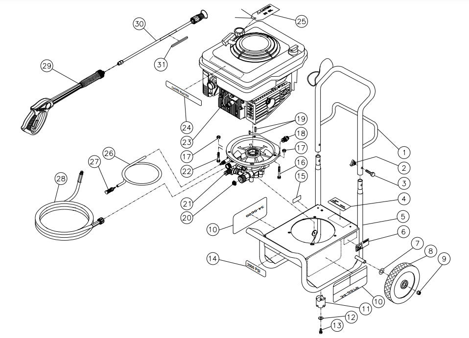 CV-2000-1MBC, CV-2000-2MBC Frame Assembly Parts by MiTM