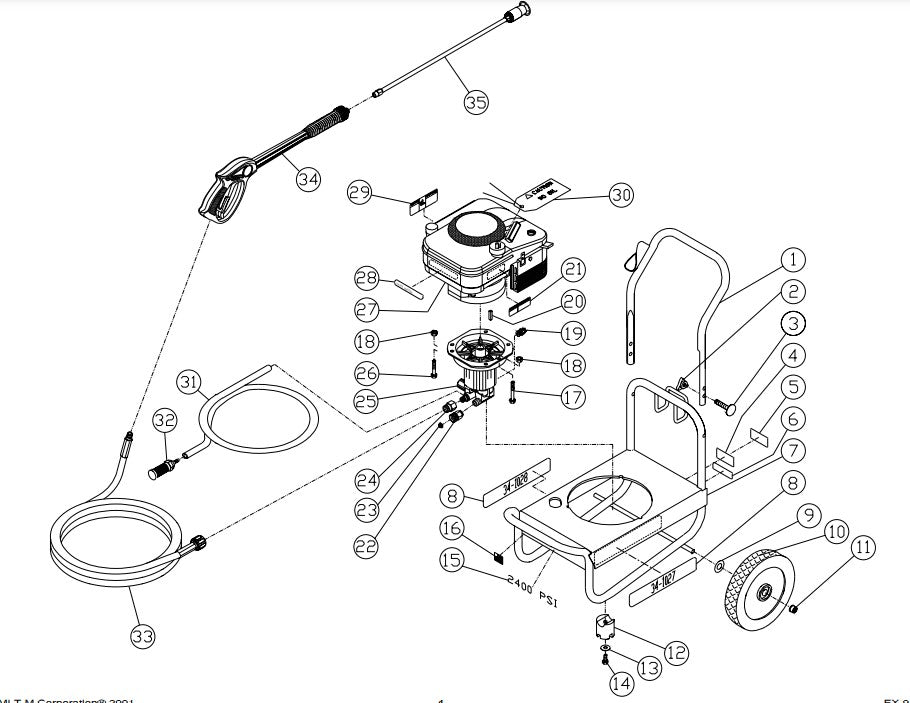 CV-2400-0MIC Frame Assembly Parts by MiTM