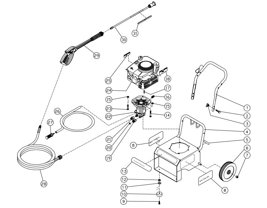CV-2400-1MIC (sn:0-10042163) Frame Assembly Parts by MiTM