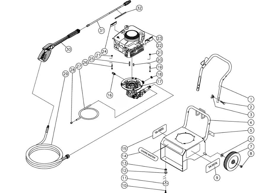CV-2400-1MIC (sn:10042164-10166698) Frame Assembly Parts by MiTM