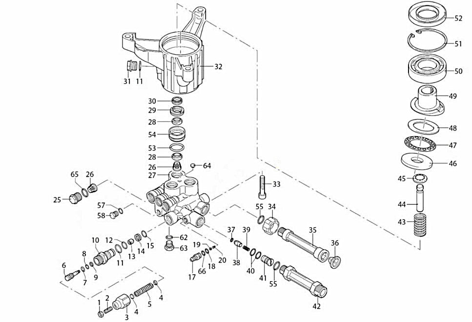 CV-3000-0MHC, CV-3000-0MSC, CV-3000-0MSC-C Pump Assembly Parts by MiTM