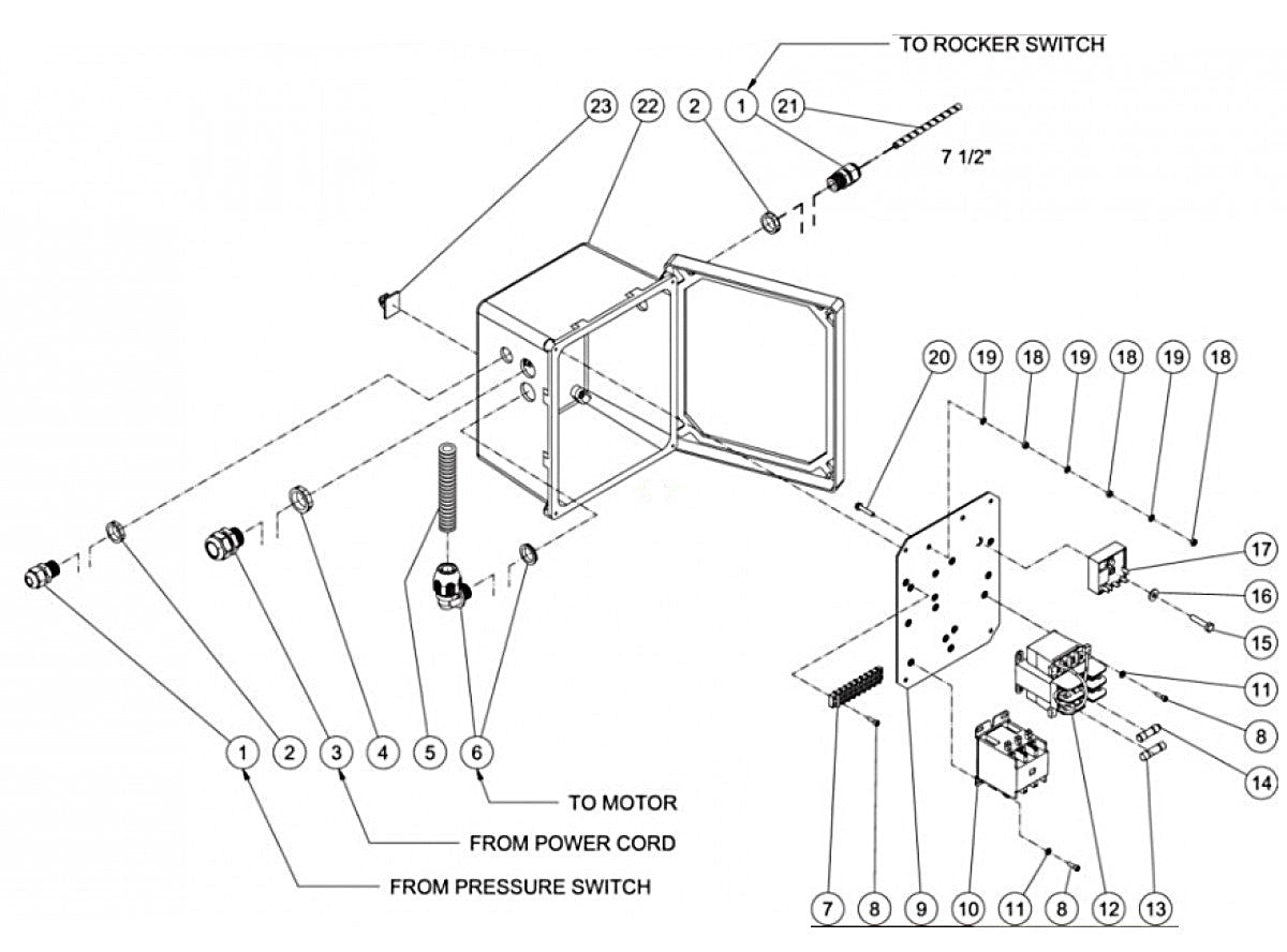 CW-1003-SME1, CW-2004-SME1 Electric Box Assembly-1 Parts by MI-T-M