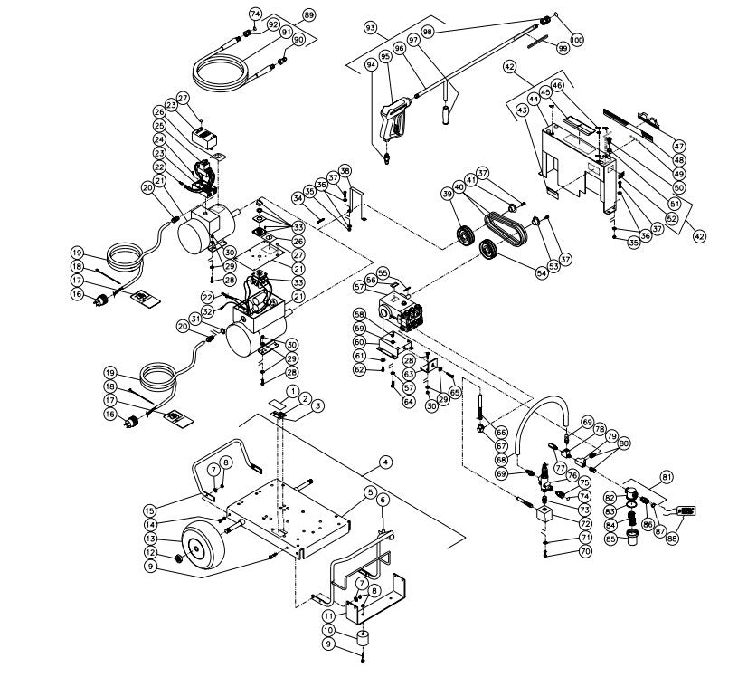 CW-3004-0ME1, CW-3004-0ME3 (sn:0-99999999) Frame Assembly Parts by MI-T-M