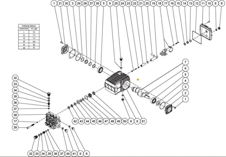CW-4004-4MV0, CWC-4004-1MGV, CWC-4005-1MGH, CWC-4005-1MGV, CWC-5004-3MAH, CWC-5004-3MGH, CWC-5004-4MAH, CWC-5004-4MAM, CWC-5004-4MAV Pump Assembly Parts by MI-T-M